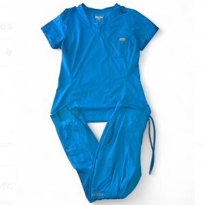 Skechers Slip Ins Scrubs 2 Piece Set Size S Blue